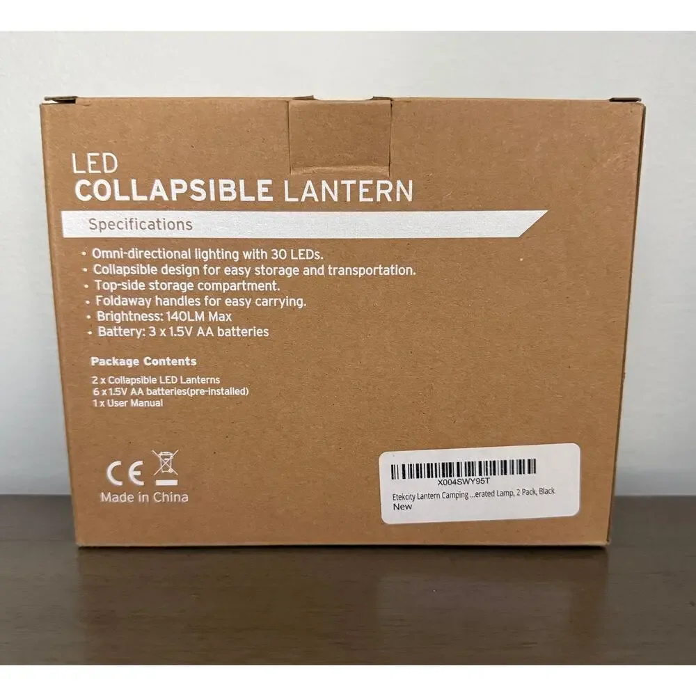 2-Pack LED Collapsible Portable  Durable Lanterns Ultra Bright, Long Lasting NIB
